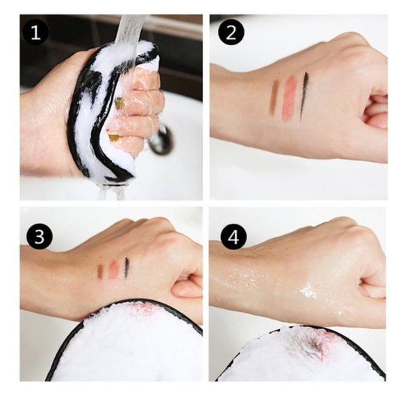 💛HP💛 3Pc Microfiber Cloth Cotton Makeup Remover - Picture 6 of 6